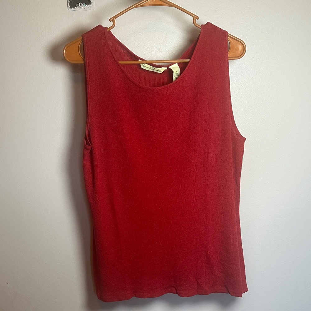 Elegant Red Sleeveless Top